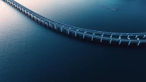 Bridge over the sea